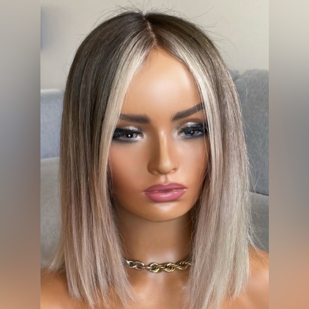 Stylish Blonde Ombre Bob Wig